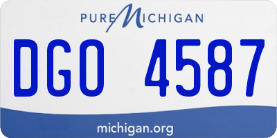 MI license plate DGO4587