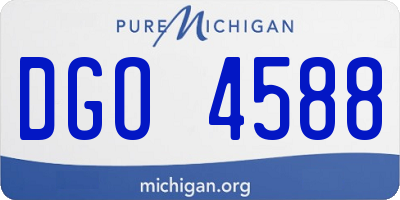 MI license plate DGO4588
