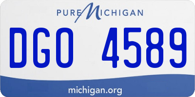 MI license plate DGO4589