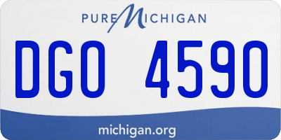 MI license plate DGO4590