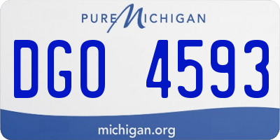 MI license plate DGO4593