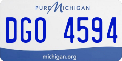 MI license plate DGO4594