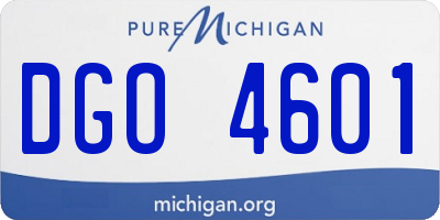 MI license plate DGO4601