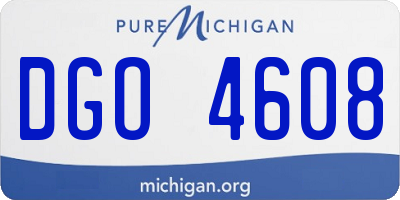 MI license plate DGO4608