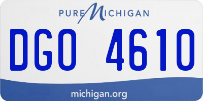 MI license plate DGO4610
