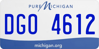 MI license plate DGO4612