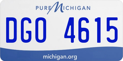 MI license plate DGO4615