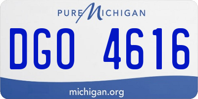 MI license plate DGO4616