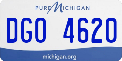 MI license plate DGO4620