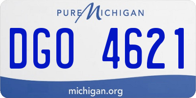 MI license plate DGO4621
