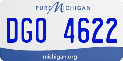 MI license plate DGO4622