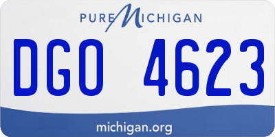 MI license plate DGO4623