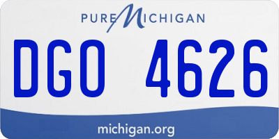 MI license plate DGO4626