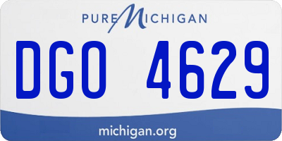 MI license plate DGO4629