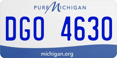 MI license plate DGO4630