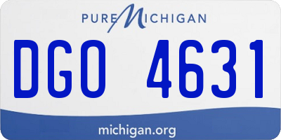 MI license plate DGO4631