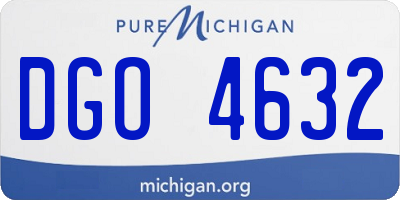 MI license plate DGO4632