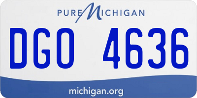 MI license plate DGO4636