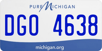 MI license plate DGO4638