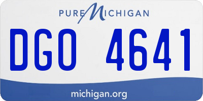 MI license plate DGO4641