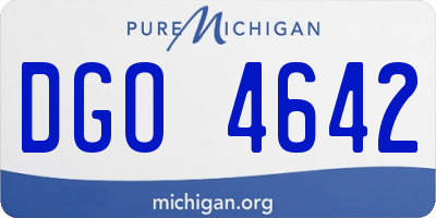 MI license plate DGO4642