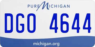 MI license plate DGO4644