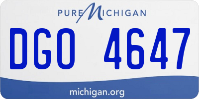 MI license plate DGO4647