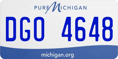 MI license plate DGO4648