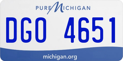MI license plate DGO4651