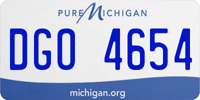 MI license plate DGO4654