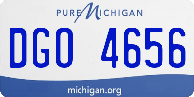 MI license plate DGO4656