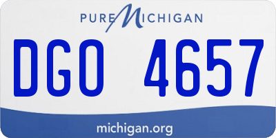 MI license plate DGO4657