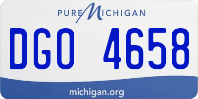 MI license plate DGO4658