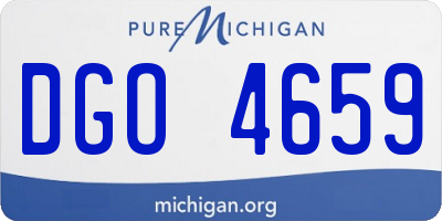 MI license plate DGO4659