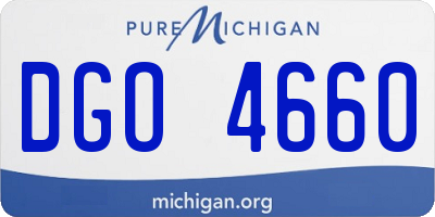 MI license plate DGO4660