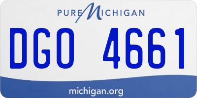 MI license plate DGO4661