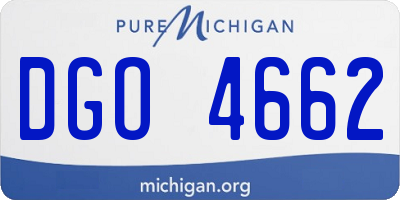 MI license plate DGO4662