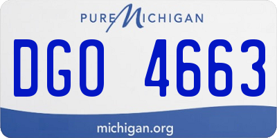 MI license plate DGO4663