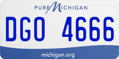 MI license plate DGO4666
