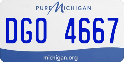 MI license plate DGO4667