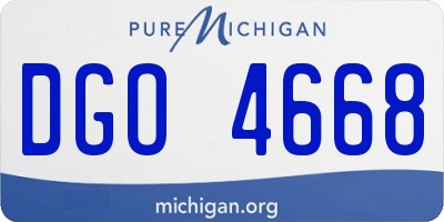 MI license plate DGO4668