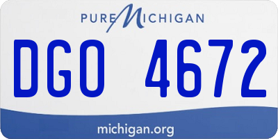 MI license plate DGO4672
