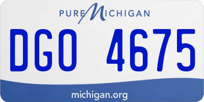 MI license plate DGO4675