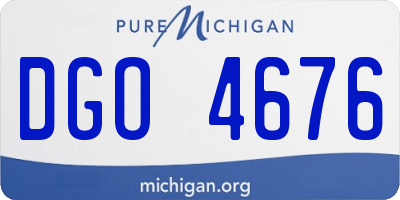 MI license plate DGO4676