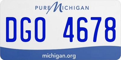 MI license plate DGO4678