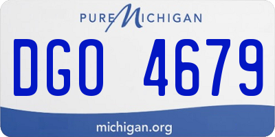 MI license plate DGO4679