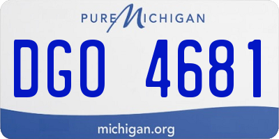 MI license plate DGO4681