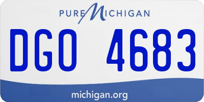 MI license plate DGO4683