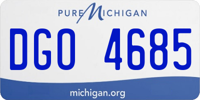 MI license plate DGO4685