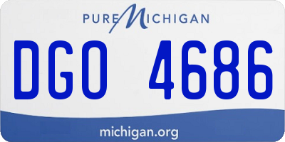MI license plate DGO4686